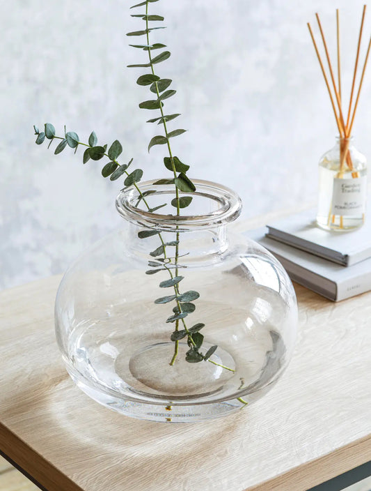 Recycled Glass Teardrop vase - Round - THE BRISTOL ARTISAN