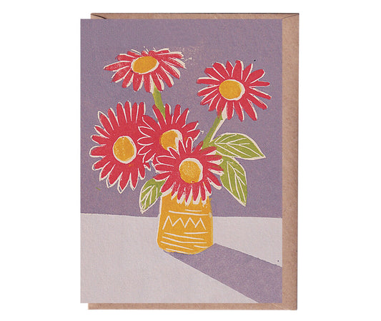 Red Flowers Card - THE BRISTOL ARTISAN