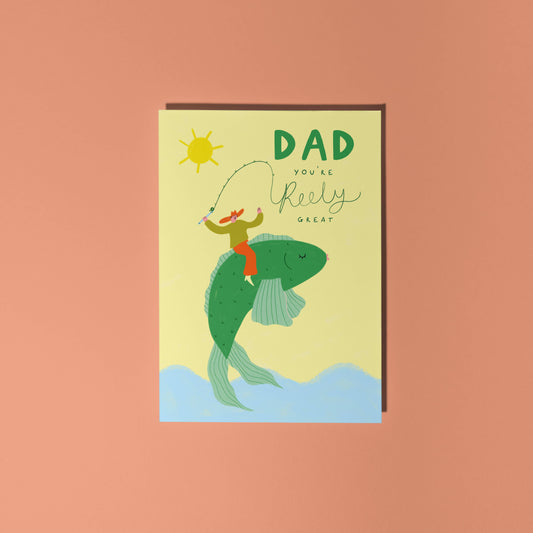 Reely Great Fishing Father's Day Card - THE BRISTOL ARTISAN