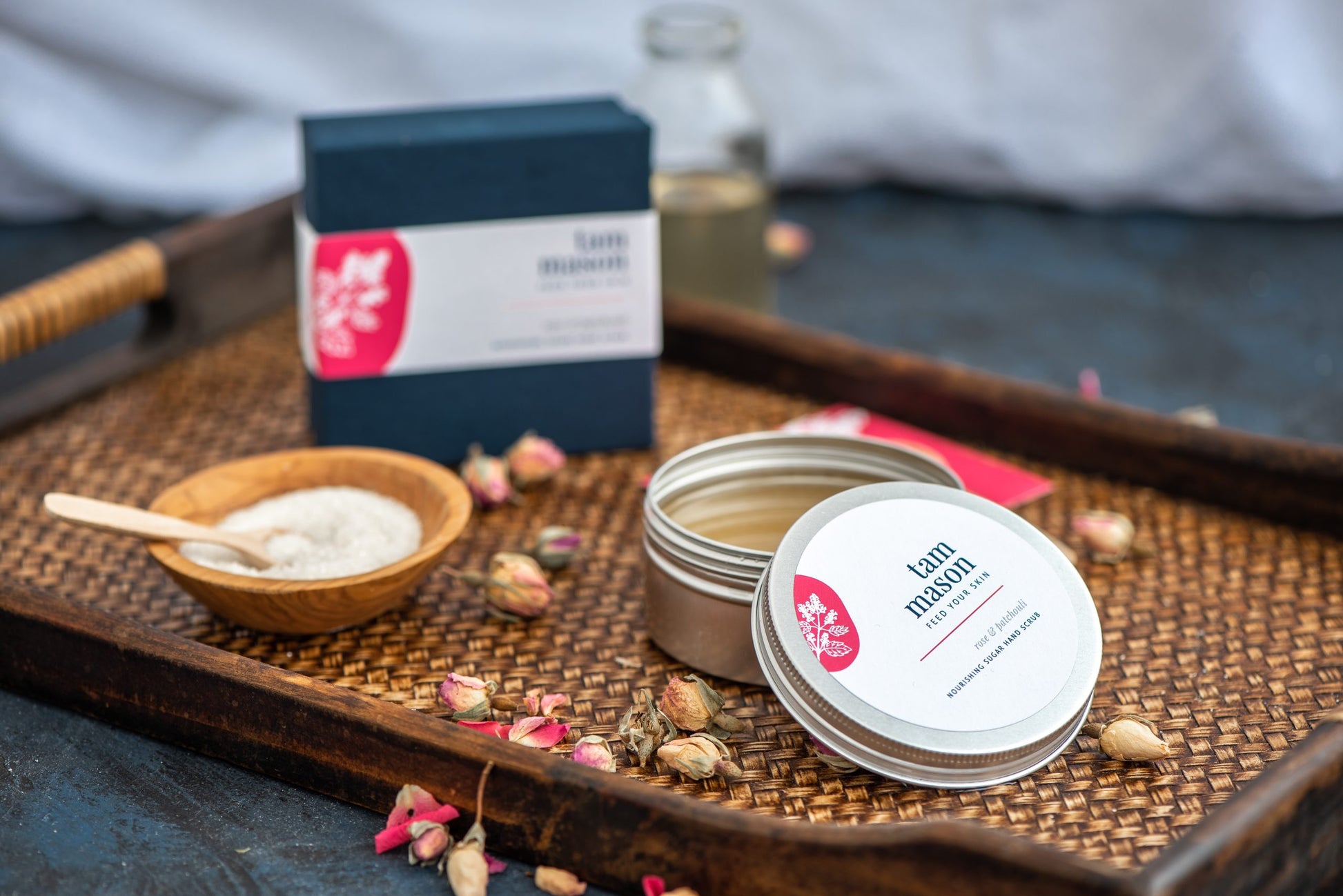 Rose & Patchouli Hand Scrub made in Somerset by Tam Mason - THE BRISTOL ARTISAN
