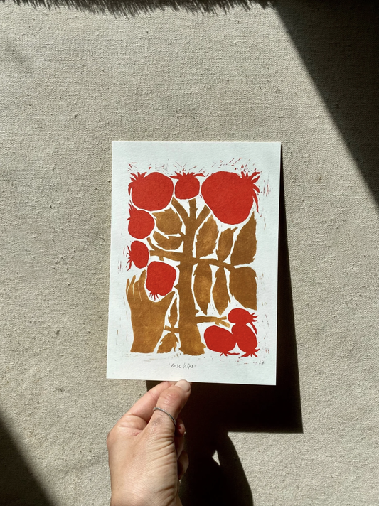 Rosehips A5 Print - THE BRISTOL ARTISAN