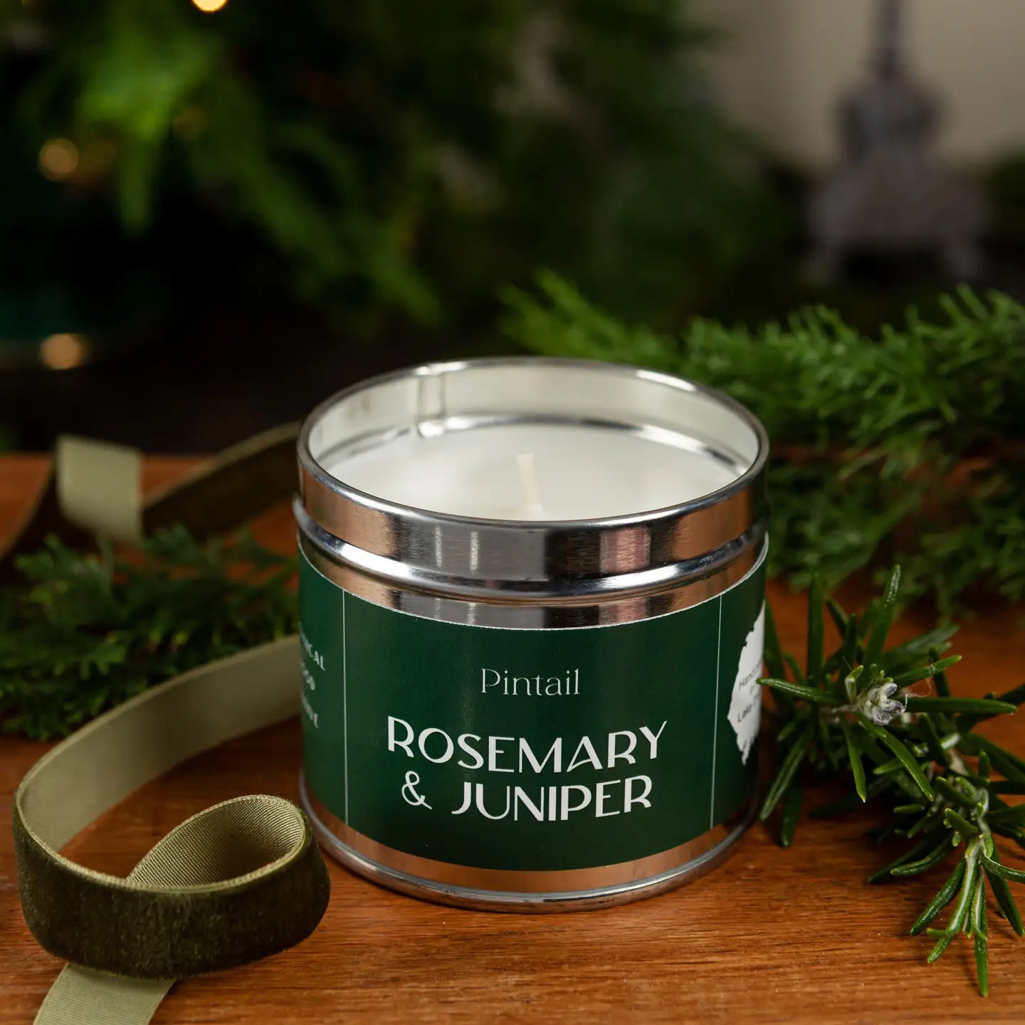 Rosemary & Juniper Tin Christmas Candle - THE BRISTOL ARTISAN