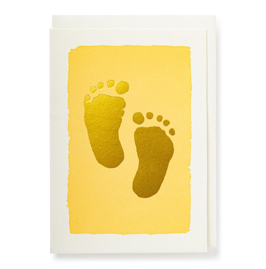 'Gold toes' new baby card - THE BRISTOL ARTISAN