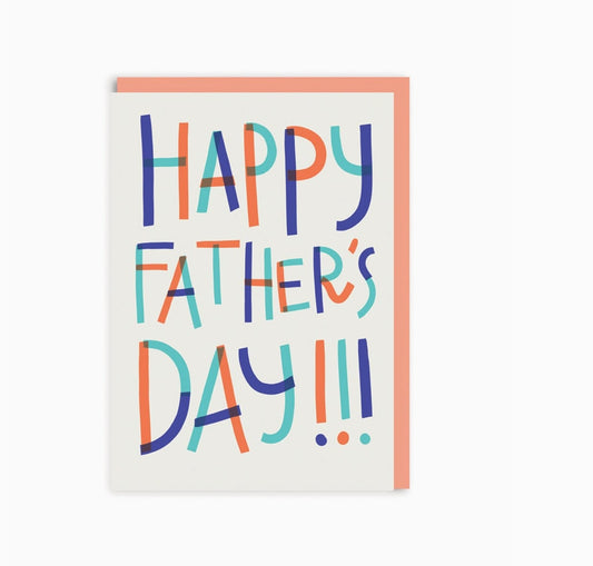 Happy Father's Day Text Greeting Card - THE BRISTOL ARTISAN