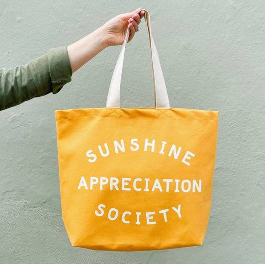 Sunshine Appreciation Society Tote Bag - Yellow - THE BRISTOL ARTISAN