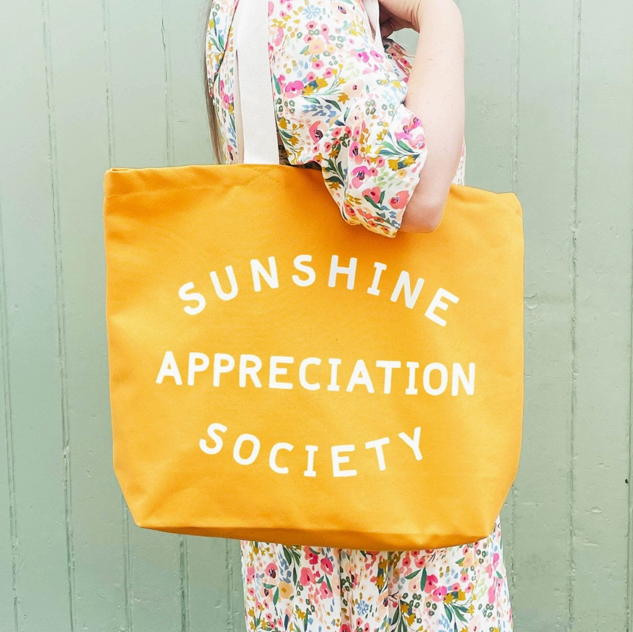 Sunshine Appreciation Society Tote Bag - Yellow - THE BRISTOL ARTISAN