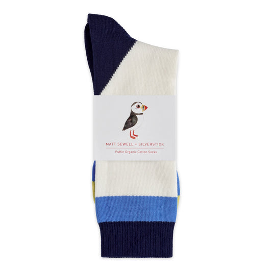 Silverstick Puffin Organic Cotton Socks, UK 8-10 - THE BRISTOL ARTISAN
