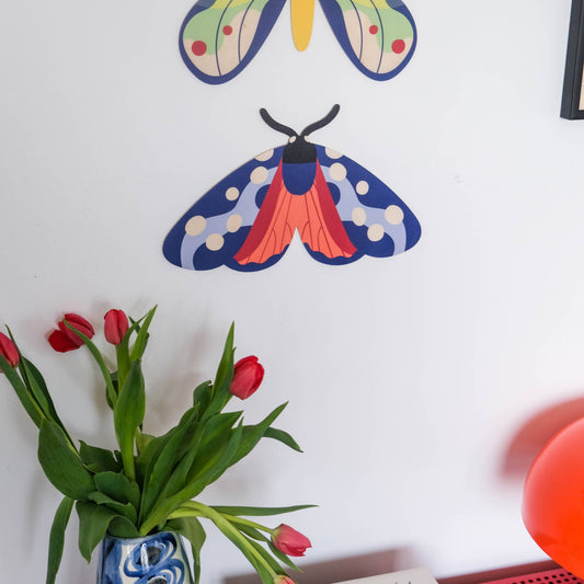 Six Spot Burnet - Plywood Butterfly wall decoration - THE BRISTOL ARTISAN