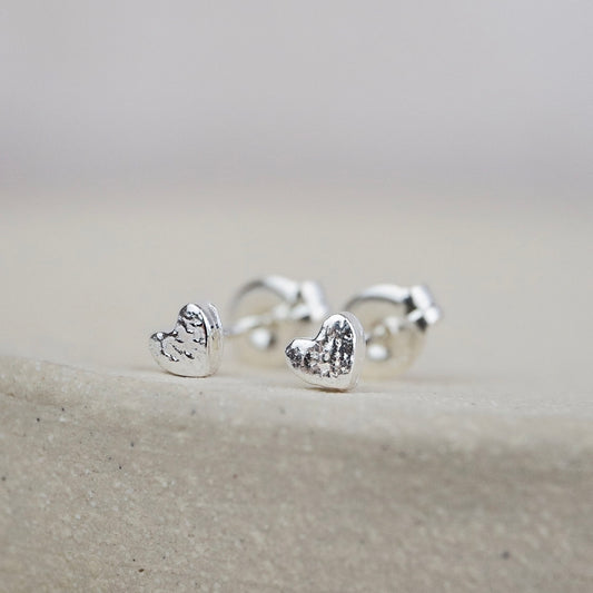 Sterling Silver Mini Studs Hearts - THE BRISTOL ARTISAN