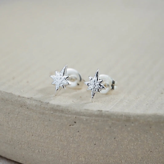 Sterling Silver Mini Studs Starburst - THE BRISTOL ARTISAN