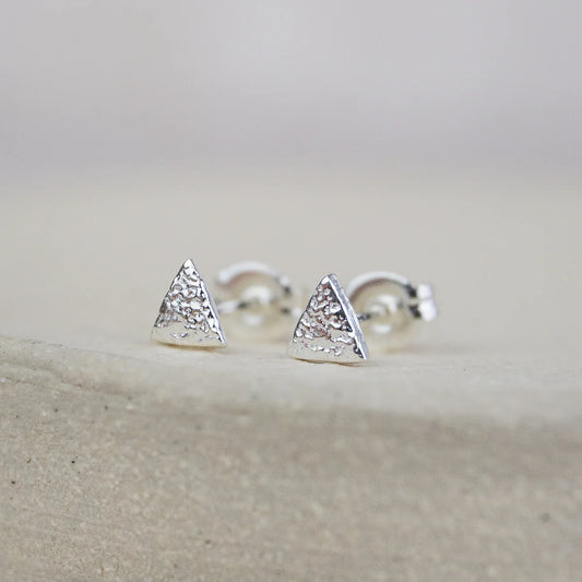 Sterling Silver Mini Studs Triangle - THE BRISTOL ARTISAN