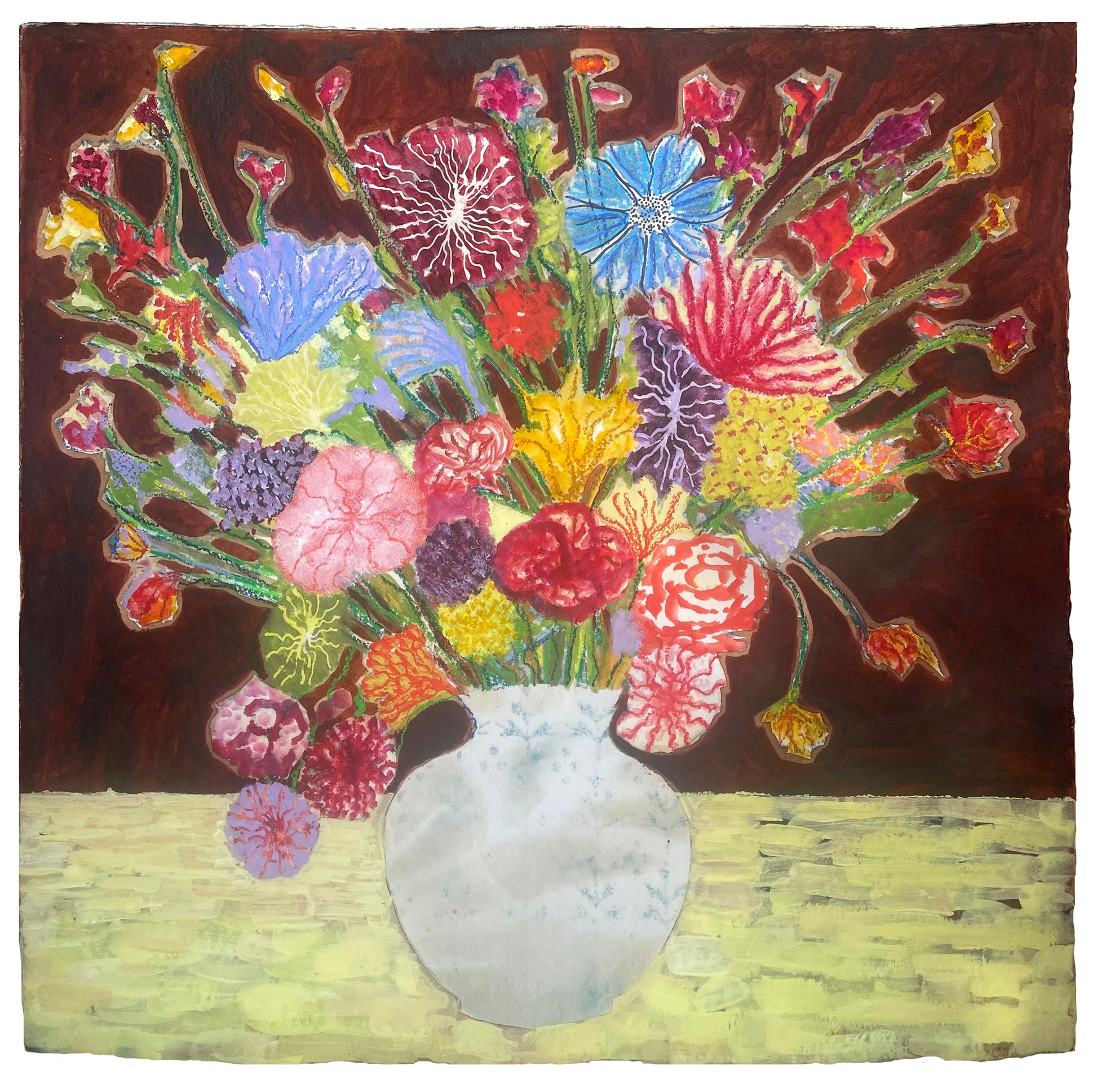 Summer Vase Dahlias oil painting by Sophie Rees - THE BRISTOL ARTISAN