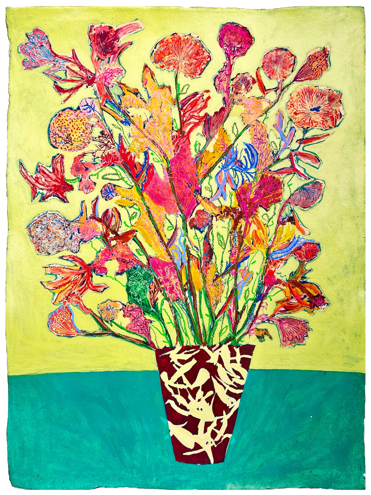 Summer Vase Queen Annes Lace oil painting by Sophie Rees