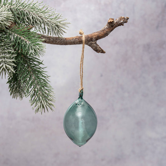 Veridian Dewdrop Glass Bauble - THE BRISTOL ARTISAN
