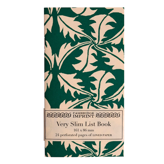 Very Slim List Book Dandelion Bottle Green - THE BRISTOL ARTISAN