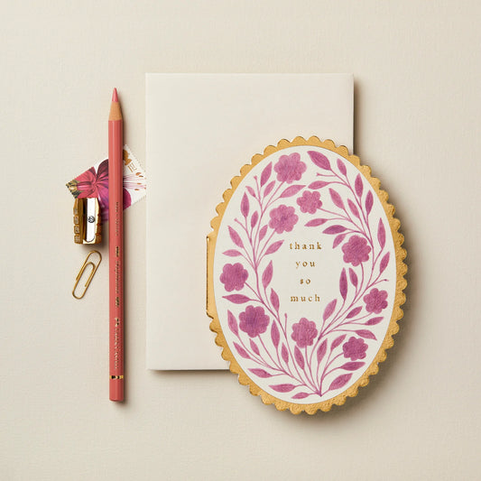 Violet Flora 'Thank You so much' Card - THE BRISTOL ARTISAN