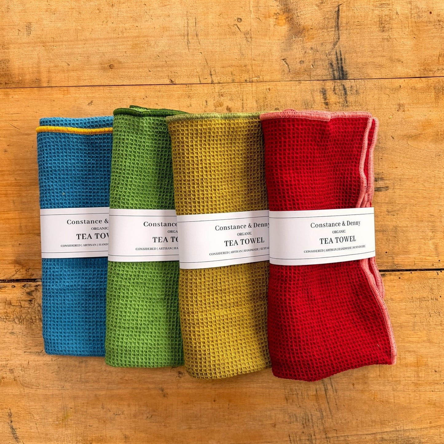 Waffle Tea Towel - Olive & Damson - THE BRISTOL ARTISAN