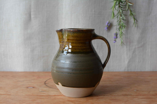 White / Gold Dolomite Glaze Table Jug by Lucy Turner - THE BRISTOL ARTISAN