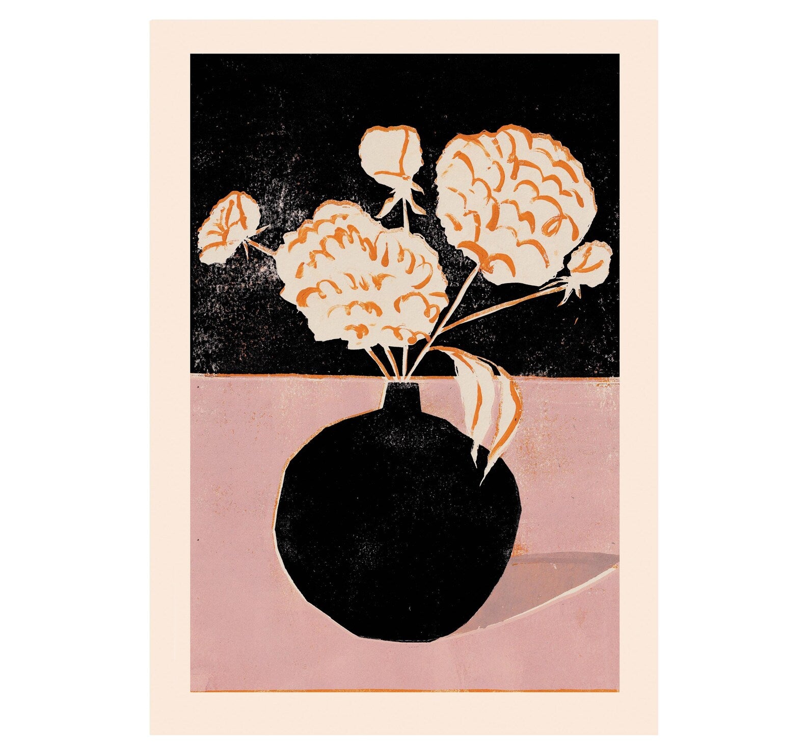 White Peonies A3 Print - THE BRISTOL ARTISAN