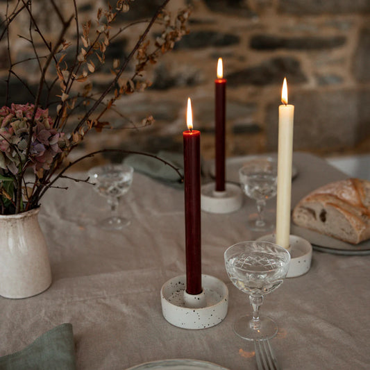 Dinner candle -  Bergundy