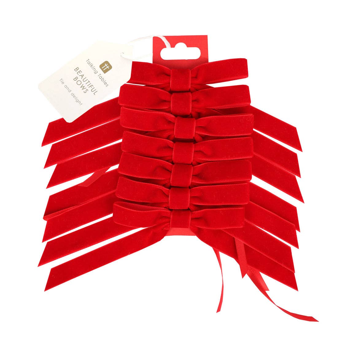 Red Velvet Christmas Bows - 8 Pack