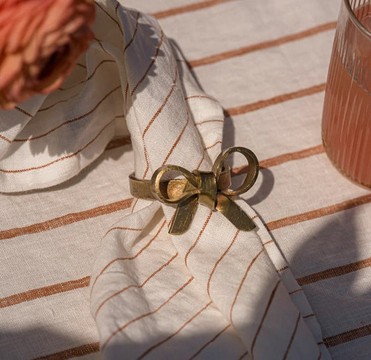 Bow Brass Napkin Rings - THE BRISTOL ARTISAN