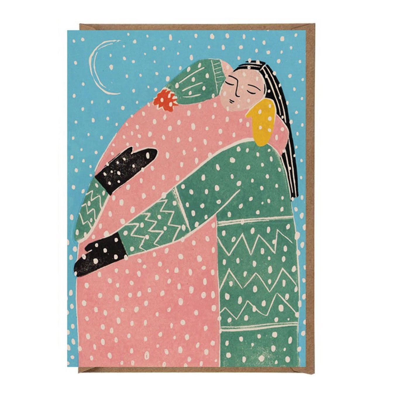 Winter Hugs Card - The Bristol Artisan Handmade Sustainable Gifts and Homewares.