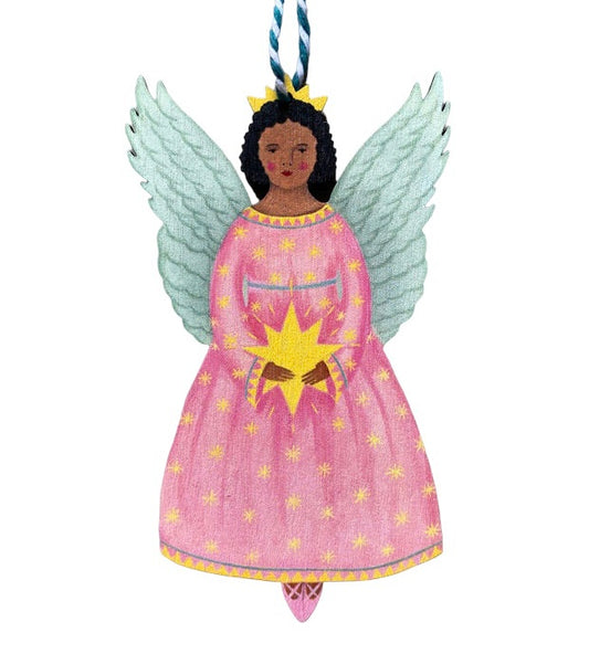 Eternal Star Angel Wooden Christmas decoration - The Bristol Artisan Handmade Sustainable Gifts and Homewares.