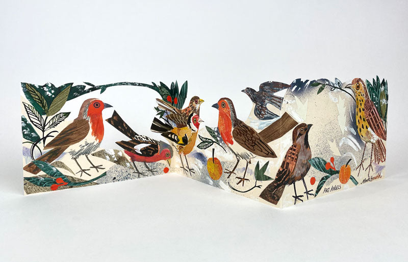 Winter Feast Robin Standup Card by Mark Hearld - The Bristol Artisan Handmade Sustainable Gifts and Homewares.