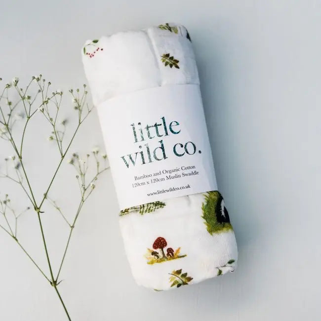 Woodland Friends muslin swaddle - The Bristol Artisan Handmade Sustainable Gifts and Homewares.