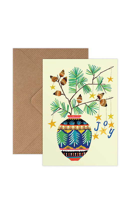 Joy Greetings Card - The Bristol Artisan Handmade Sustainable Gifts and Homewares.