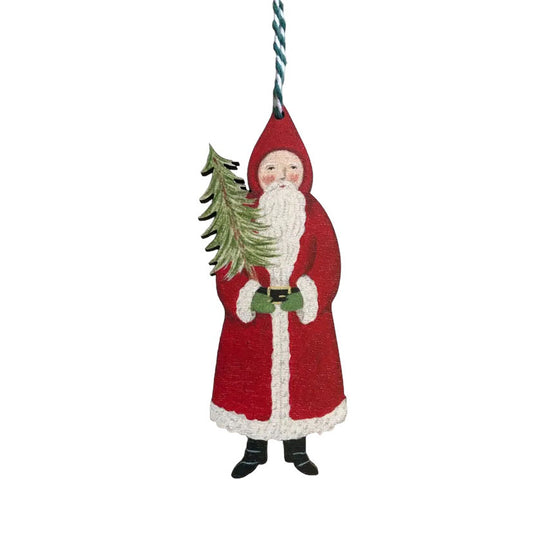 Father Christmas Wooden Christmas decoration - The Bristol Artisan Handmade Sustainable Gifts and Homewares.