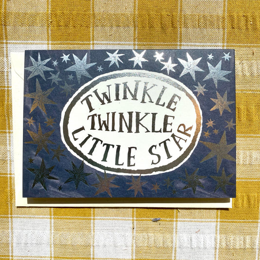 Twinkle little star Card - The Bristol Artisan Handmade Sustainable Gifts and Homewares.