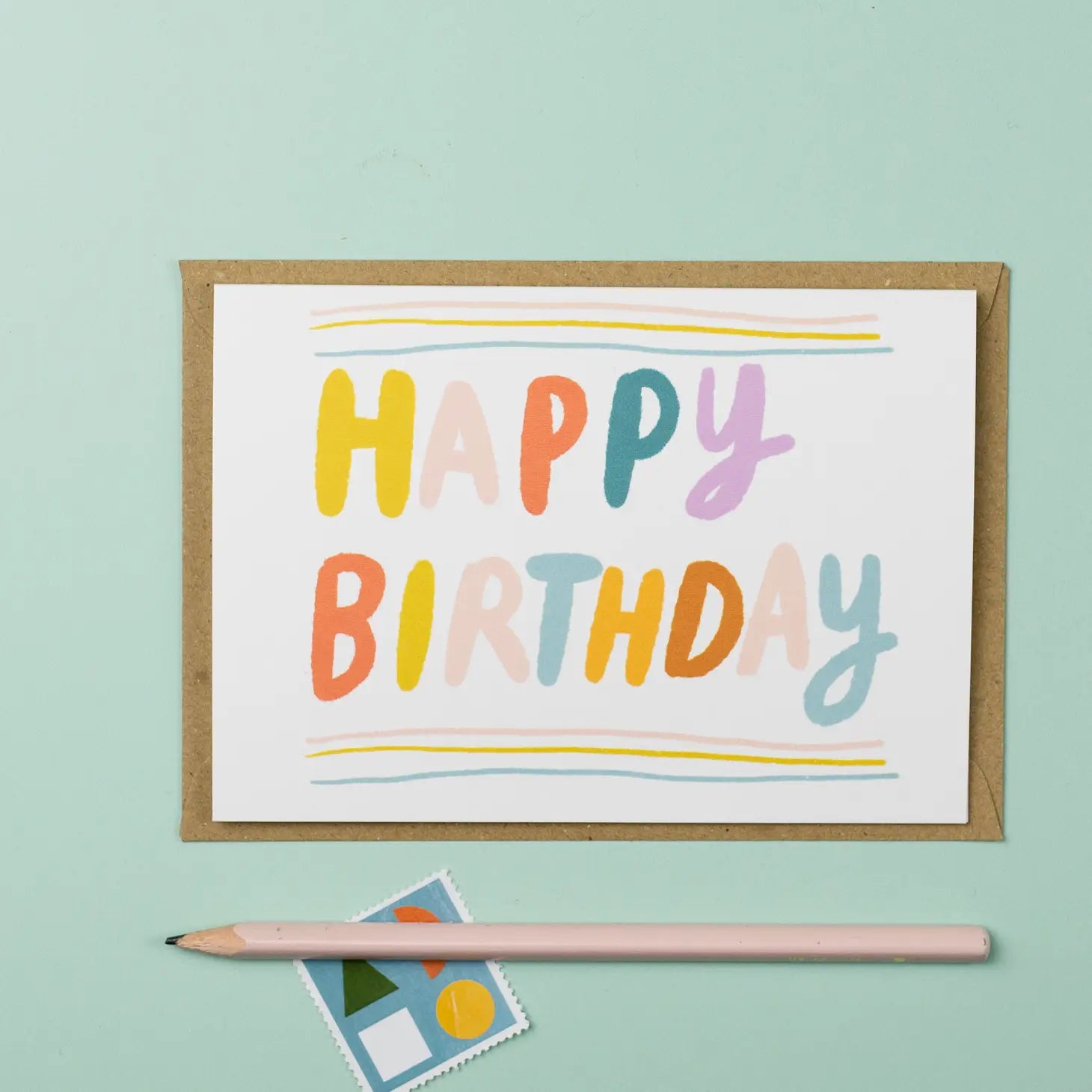 ‘Happy Birthday’ Colours Card - The Bristol Artisan Handmade Sustainable Gifts and Homewares.