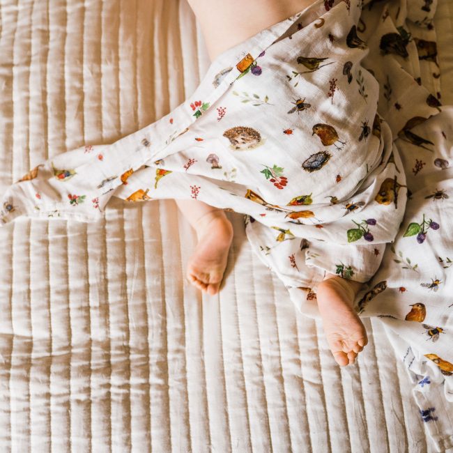 Hedgerow muslin swaddle - The Bristol Artisan Handmade Sustainable Gifts and Homewares.