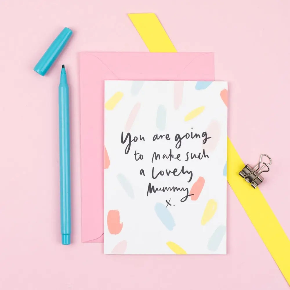 ‘Lovely Mummy’ - New Mum Card - The Bristol Artisan Handmade Sustainable Gifts and Homewares.