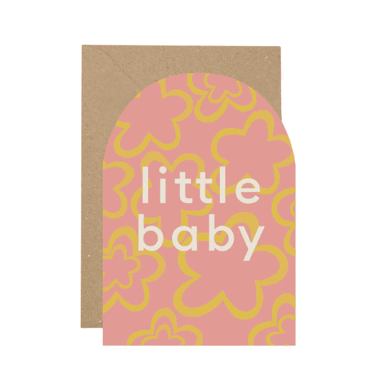 ‘Little baby’ curved greetings card. - THE BRISTOL ARTISAN