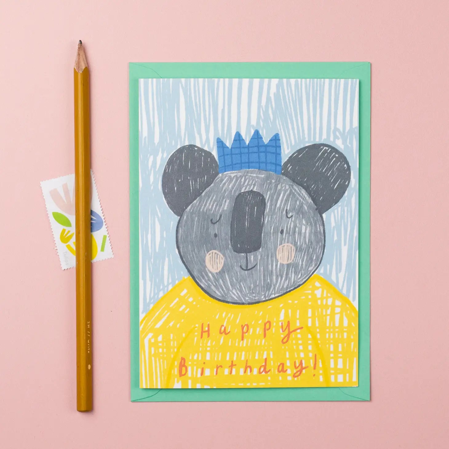 ‘Happy Birthday’ Party Koala Card - The Bristol Artisan Handmade Sustainable Gifts and Homewares.