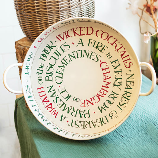 Christmas Toast Large Handle Tray