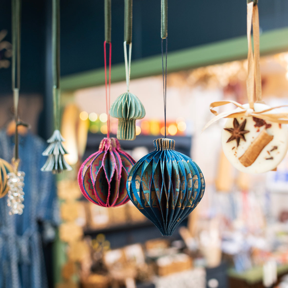 Blue Honeycomb Bauble Decoration - THE BRISTOL ARTISAN