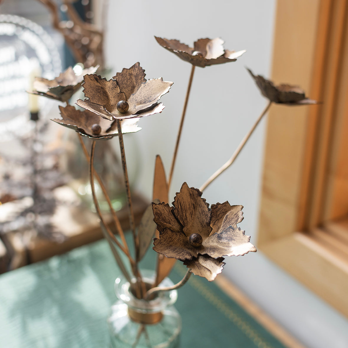 Antique Brass Flower Stem - THE BRISTOL ARTISAN