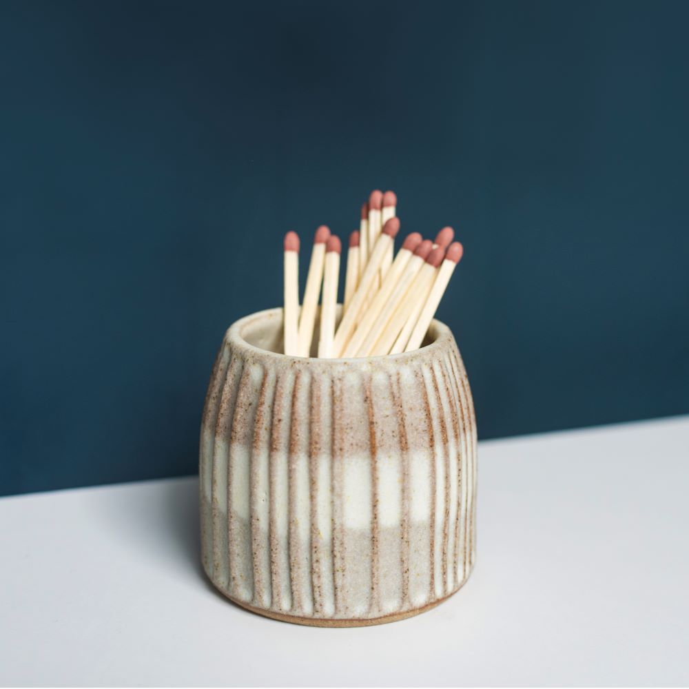 Ceramic Match Stick pot - The Bristol Artisan Handmade Sustainable Gifts and Homewares.
