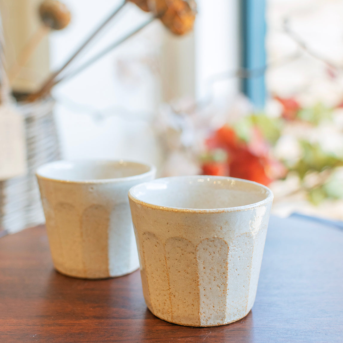 Faceted Flat White Cup - THE BRISTOL ARTISAN