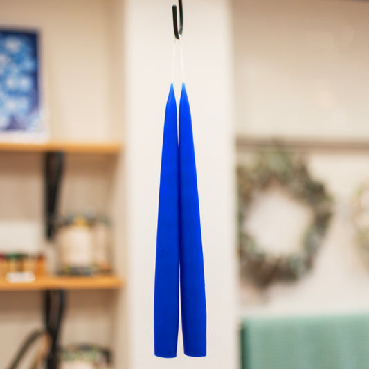 Cobalt Blue Taper Candles - Pair