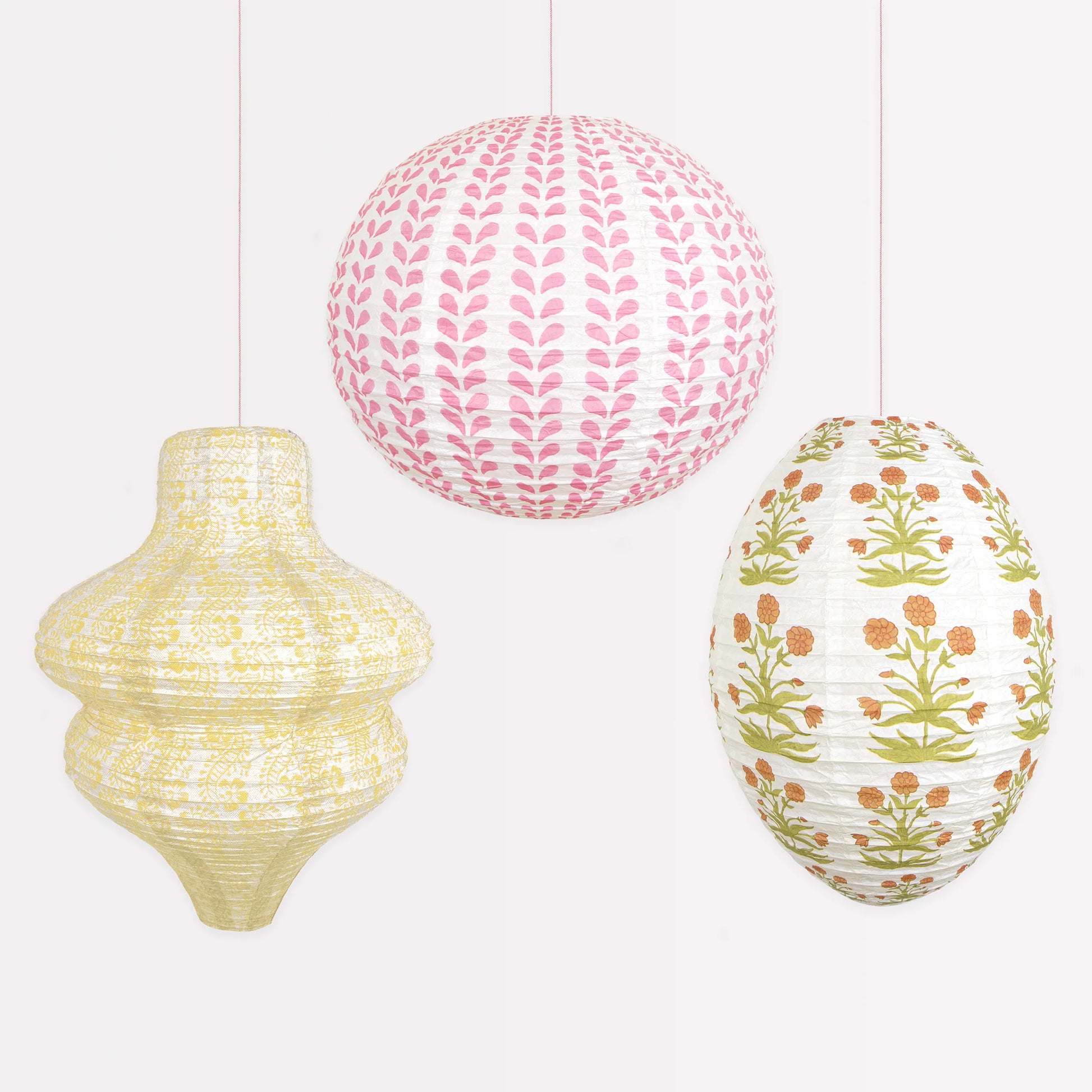 Molly Mahon Set of Three Paper Lantern decorations - THE BRISTOL ARTISAN