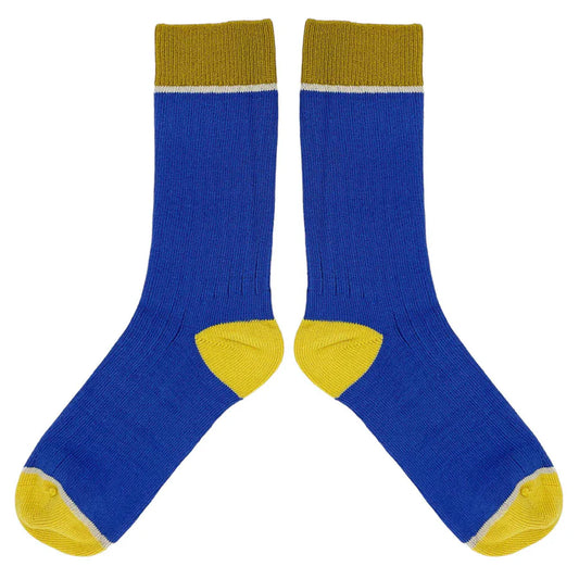 Unisex organic cotton socks - Bright Blue - THE BRISTOL ARTISAN