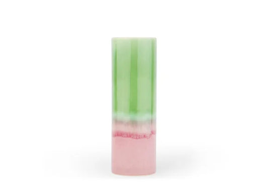 SGW Lab Cylindrical Vase - Green & Pink - THE BRISTOL ARTISAN