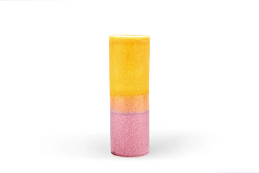 SGW Lab Cylindrical Vase - Yellow & Pink - THE BRISTOL ARTISAN