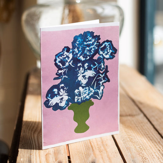 Rose Series Vase Five - Greeting Card - The Bristol Artisan Handmade Sustainable Gifts and Homewares.