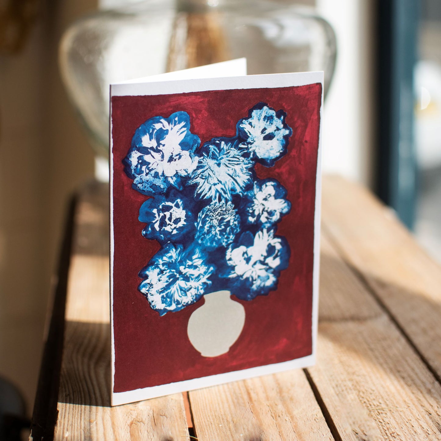Dahlia Series Vase Five - Greeting Card - The Bristol Artisan Handmade Sustainable Gifts and Homewares.